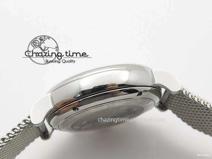 MIROTIME 0707 Portofino Chrono SS White Dial on SS Mesh Bracelet A Soft 7388